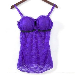 Just Sexy Lingerie Purple Babydoll & G String